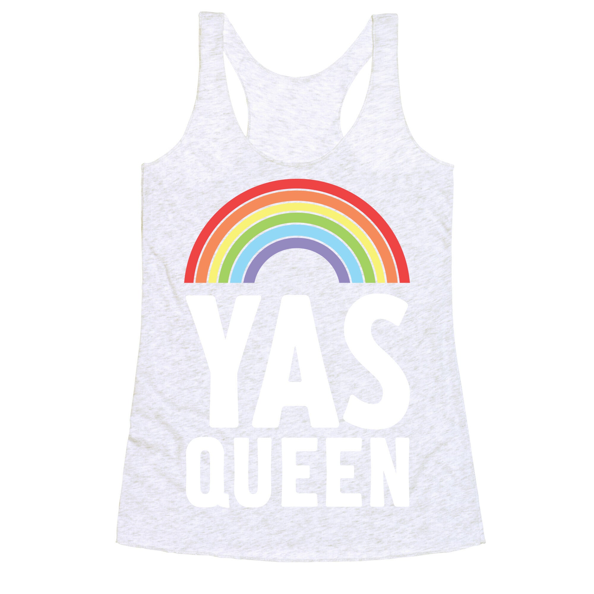 Yas Queen Rainbow Pride Racerback Tank