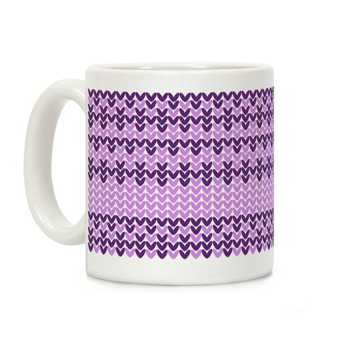 Faux Knitted Sweater Pink Pattern Coffee Mug