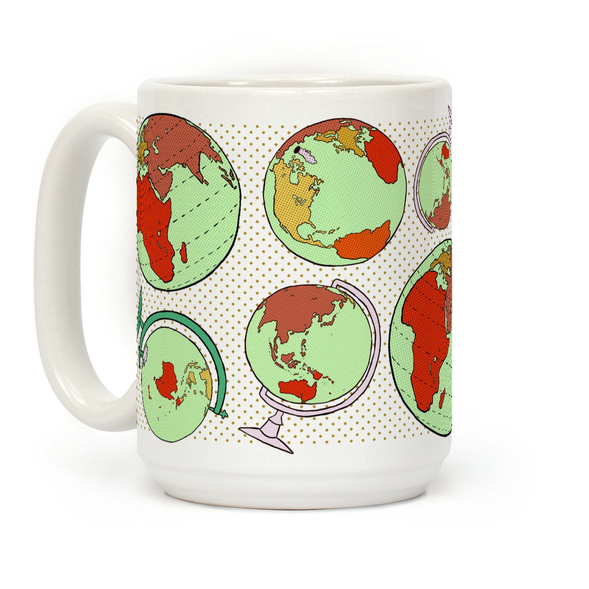 Wanderlust World Globe Pattern Coffee Mug