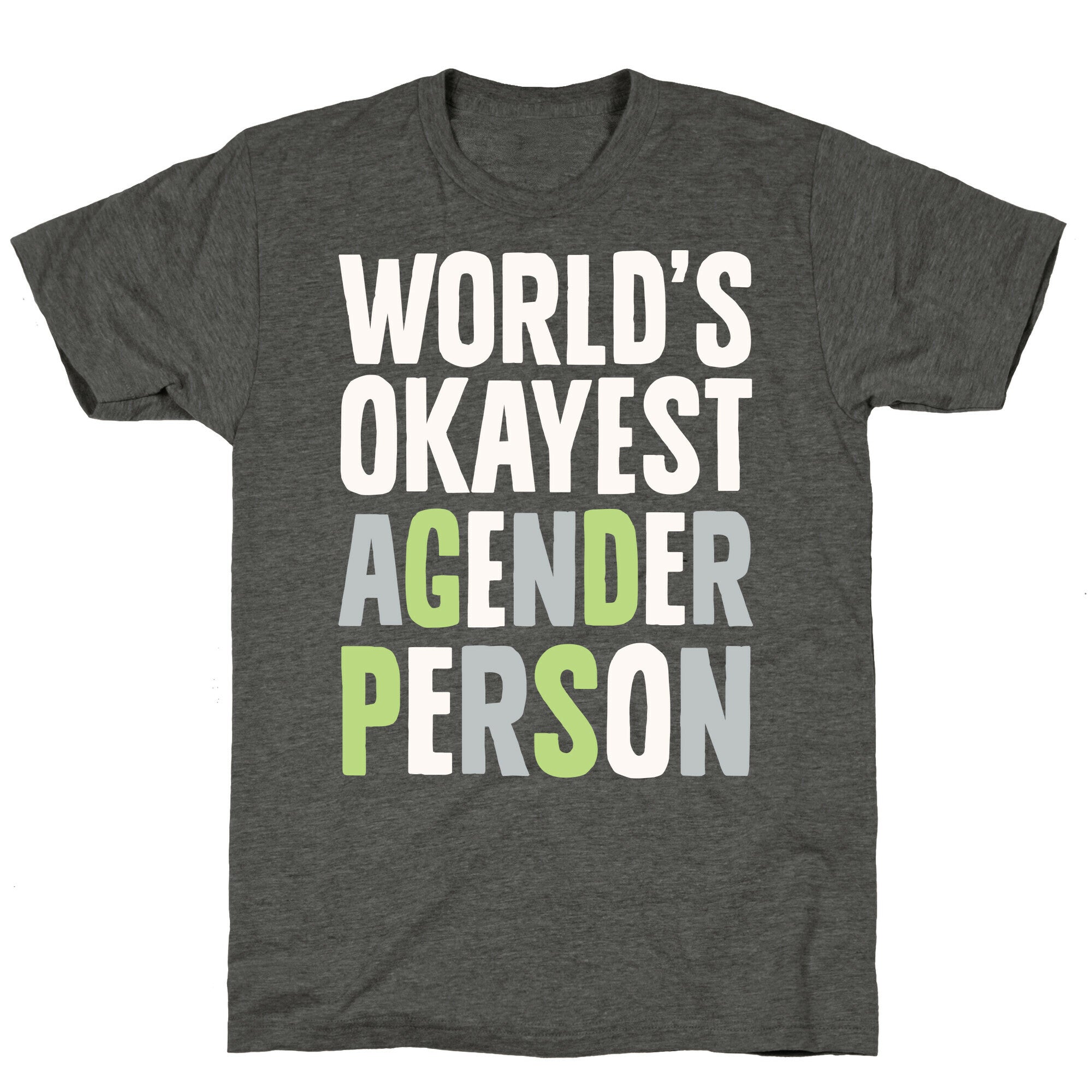 World's Okayest Agender Person Unisex Triblend Tee