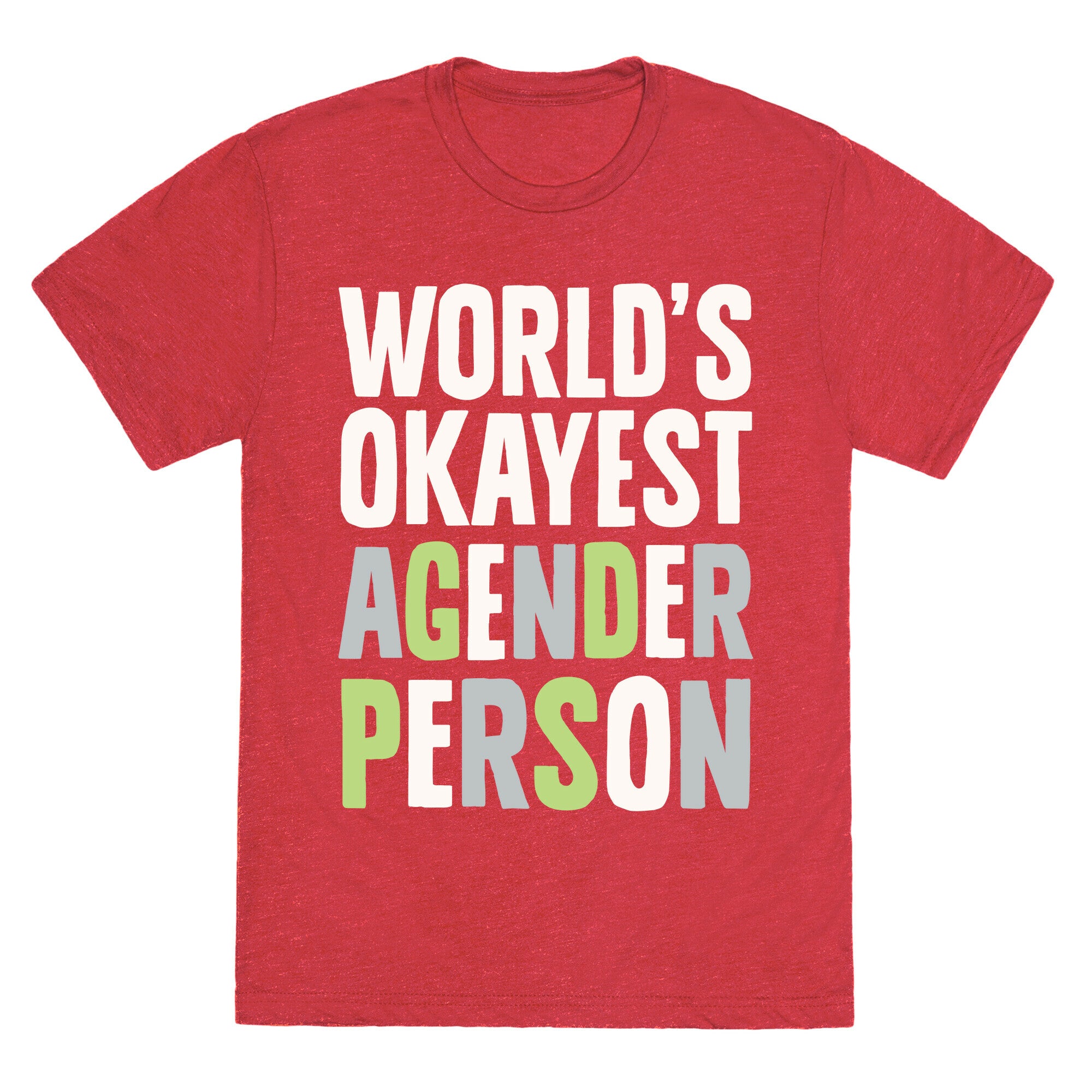 World's Okayest Agender Person Unisex Triblend Tee