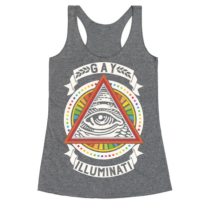 Gay Illuminati Racerback Tank