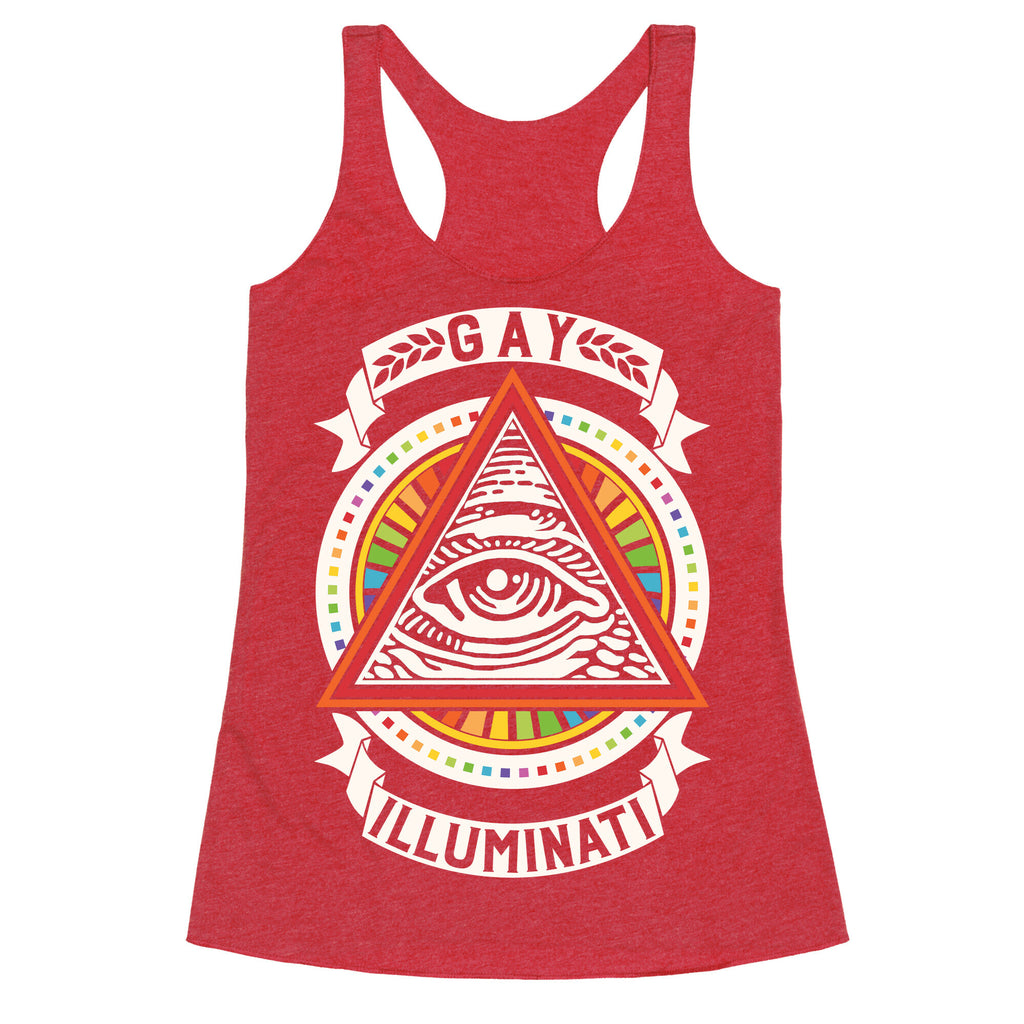 Gay Illuminati Racerback Tank