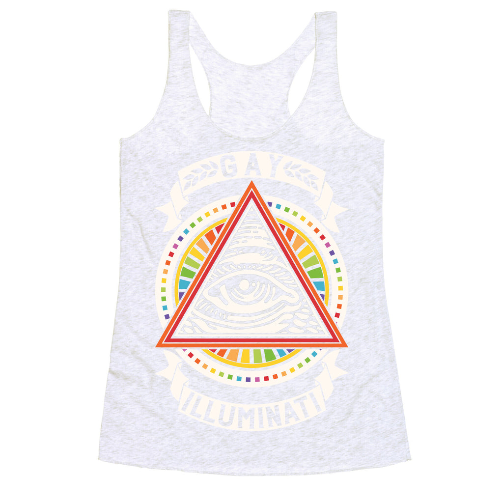 Gay Illuminati Racerback Tank