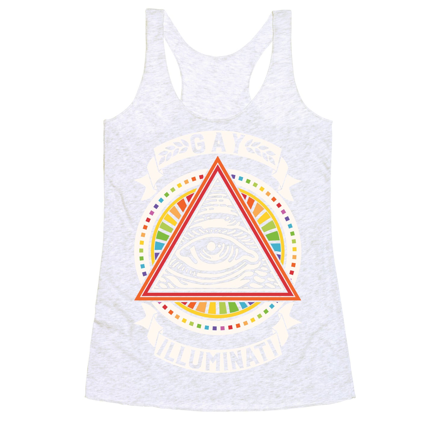 Gay Illuminati Racerback Tank