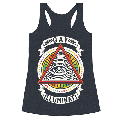 Gay Illuminati Racerback Tank