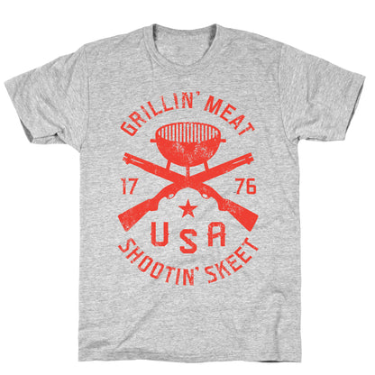 Grillin' Meat Shootin' Skeet T-Shirt