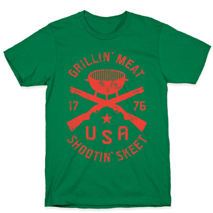 Grillin' Meat Shootin' Skeet T-Shirt