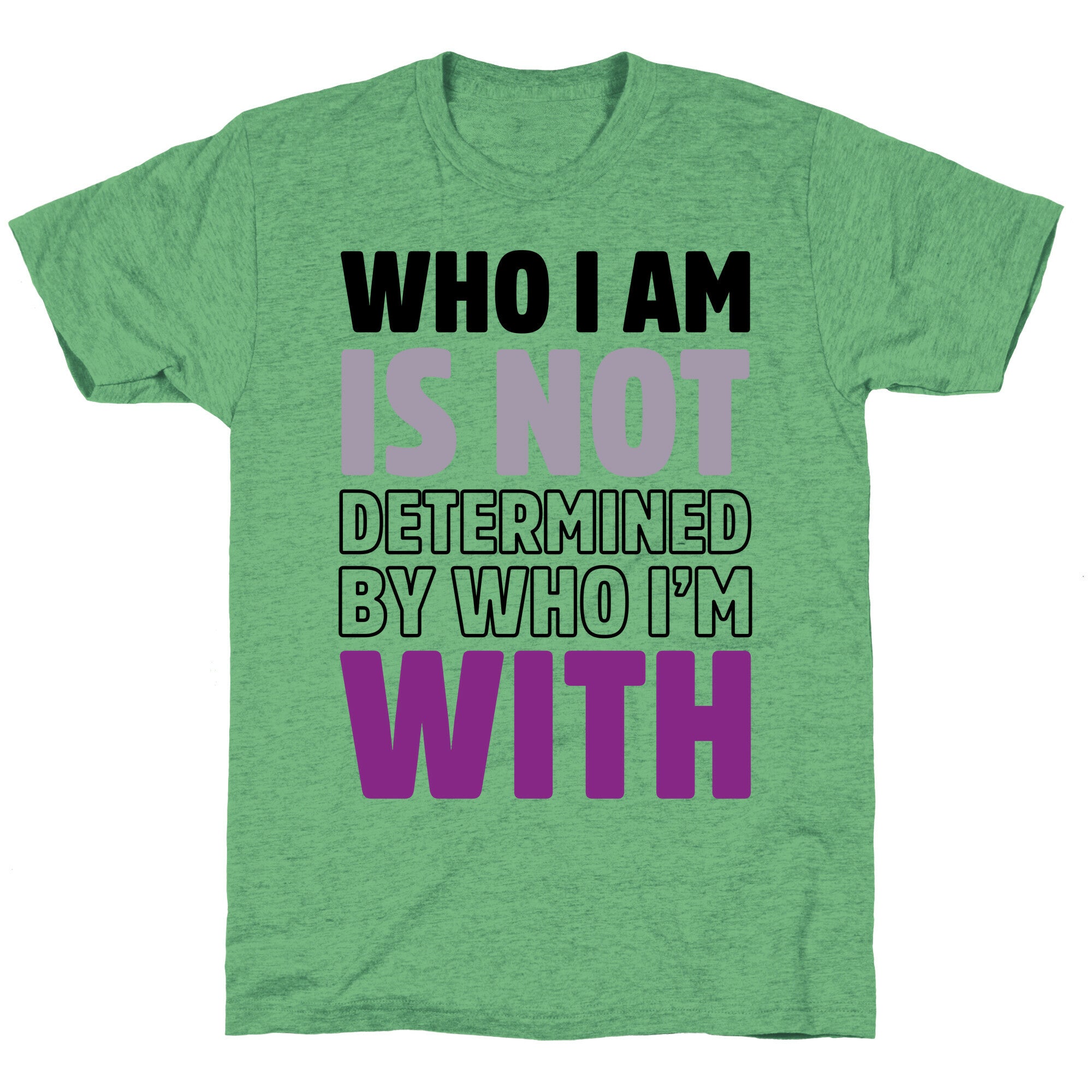 Who I Am Is Not Determined By Who I'm With (Asexual) Unisex Triblend Tee