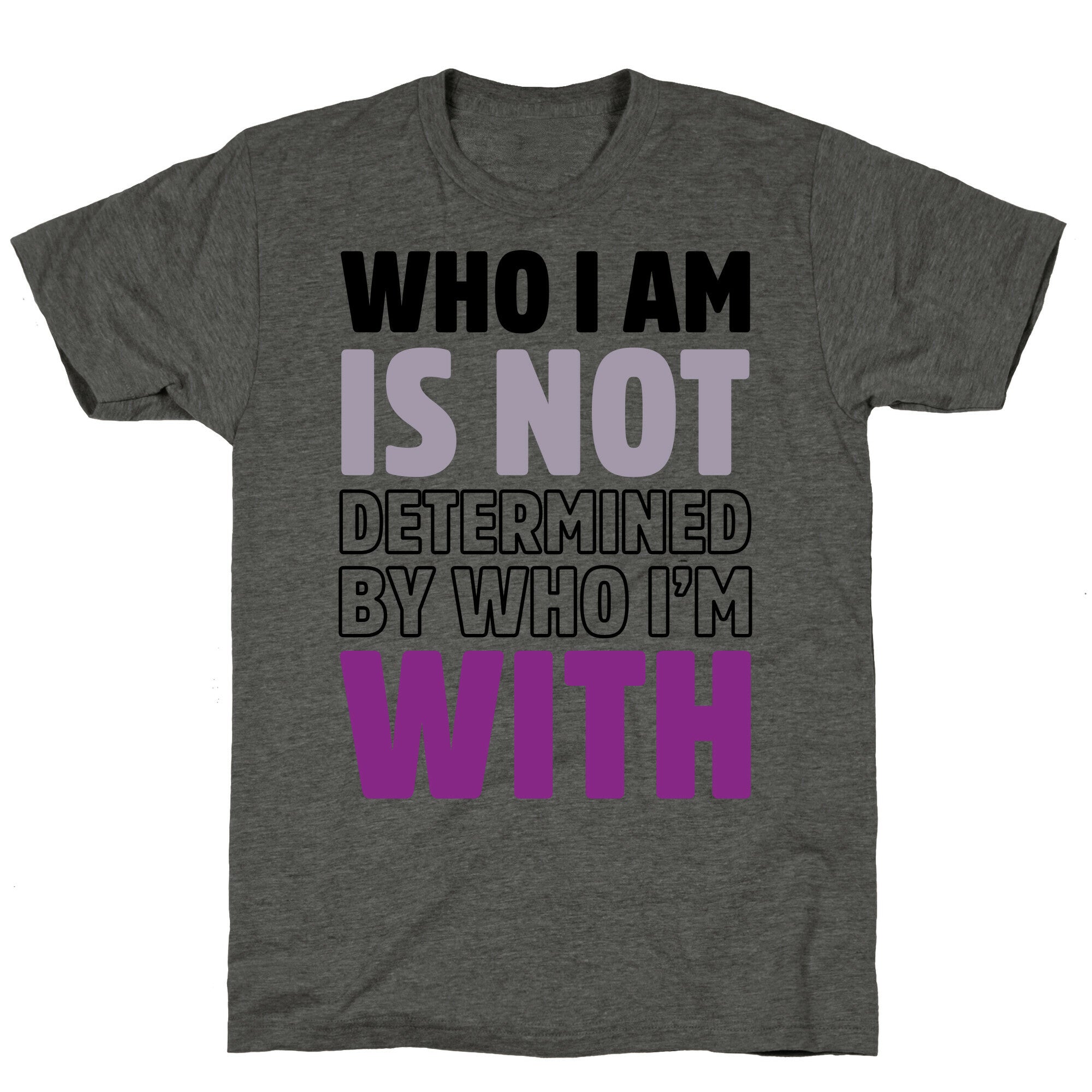 Who I Am Is Not Determined By Who I'm With (Asexual) Unisex Triblend Tee