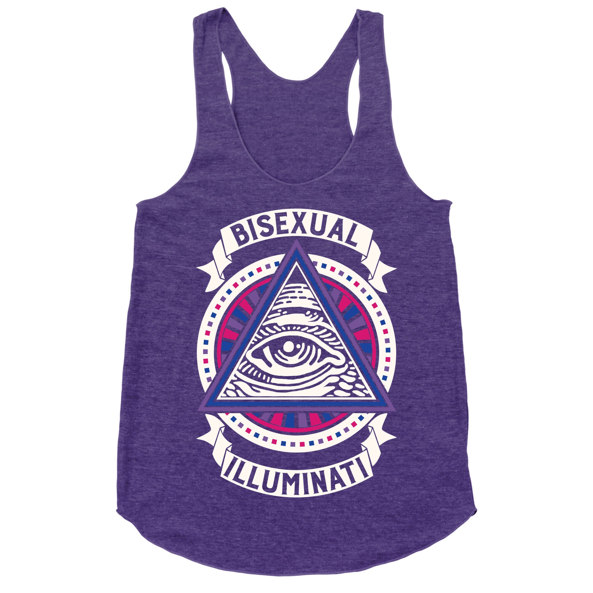 Bisexual Illuminati Racerback Tank