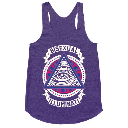 Bisexual Illuminati Racerback Tank