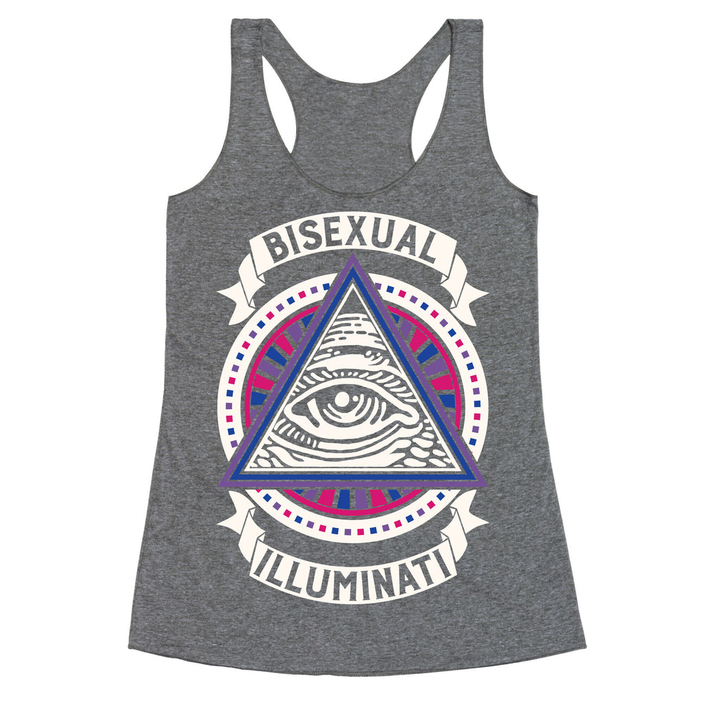 Bisexual Illuminati Racerback Tank