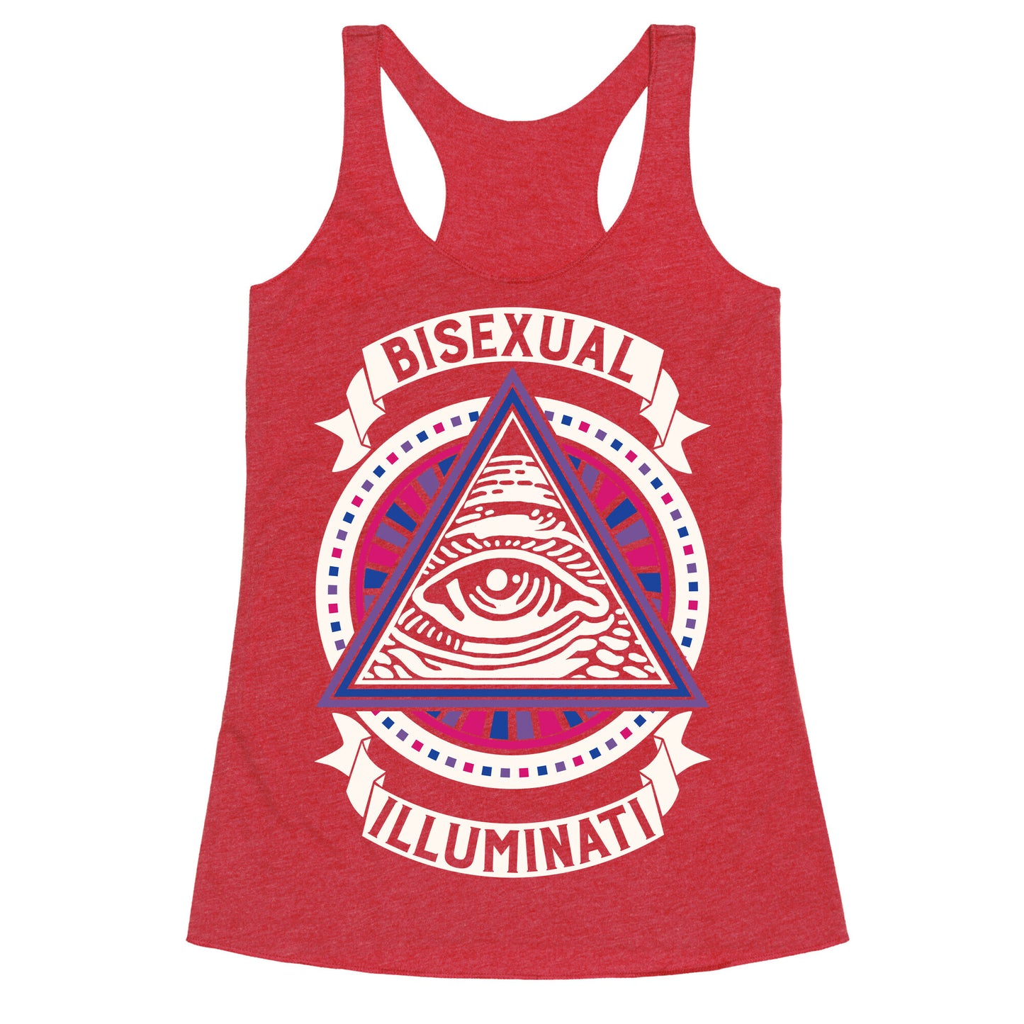 Bisexual Illuminati Racerback Tank