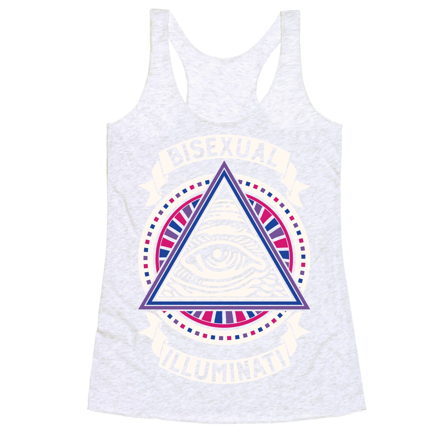 Bisexual Illuminati Racerback Tank