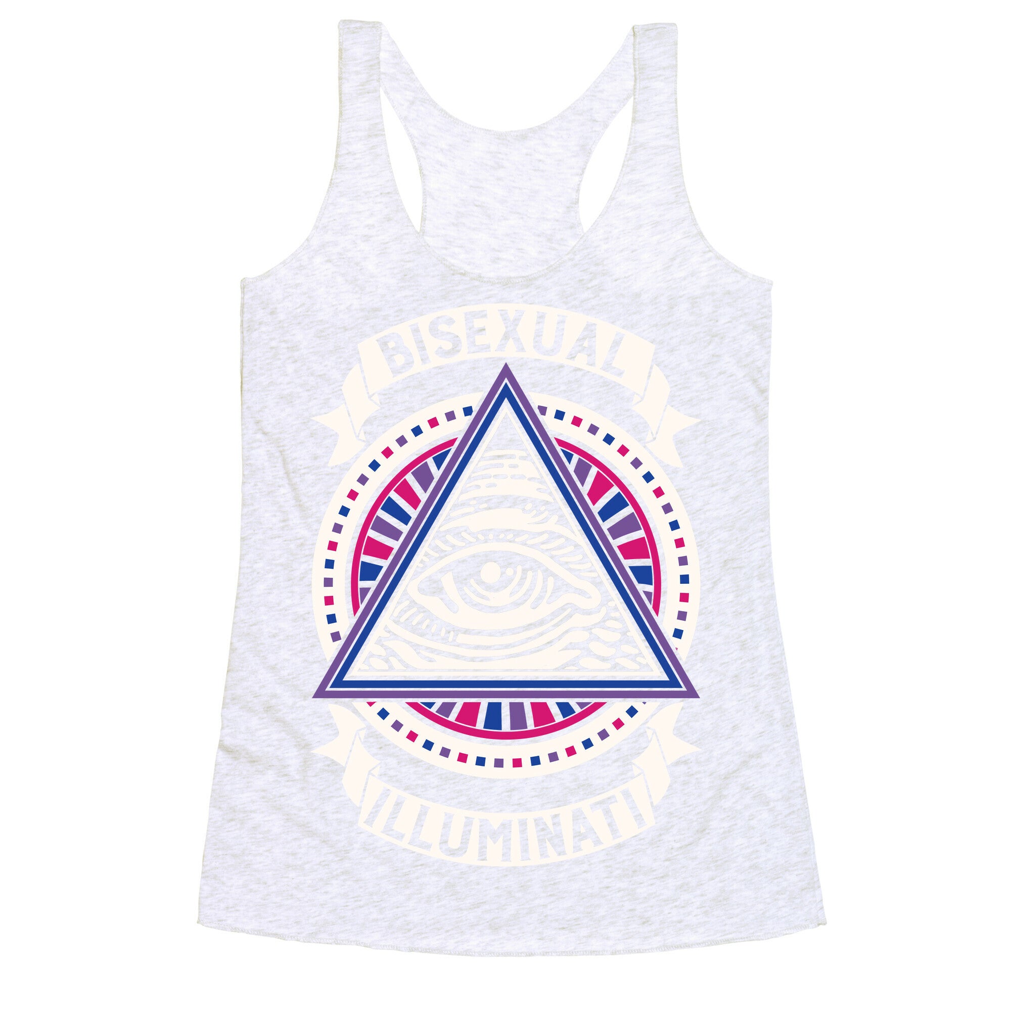 Bisexual Illuminati Racerback Tank