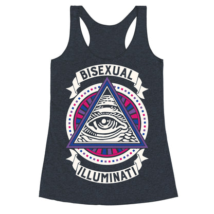 Bisexual Illuminati Racerback Tank