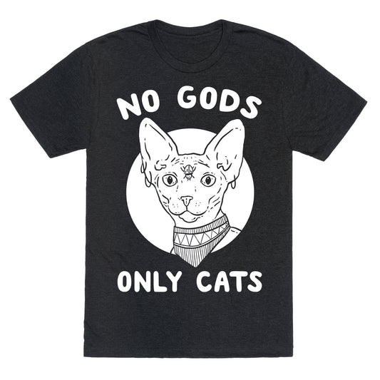 No Gods Only Cats Unisex Triblend Tee