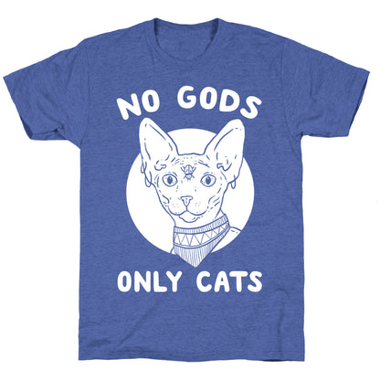 No Gods Only Cats Unisex Triblend Tee