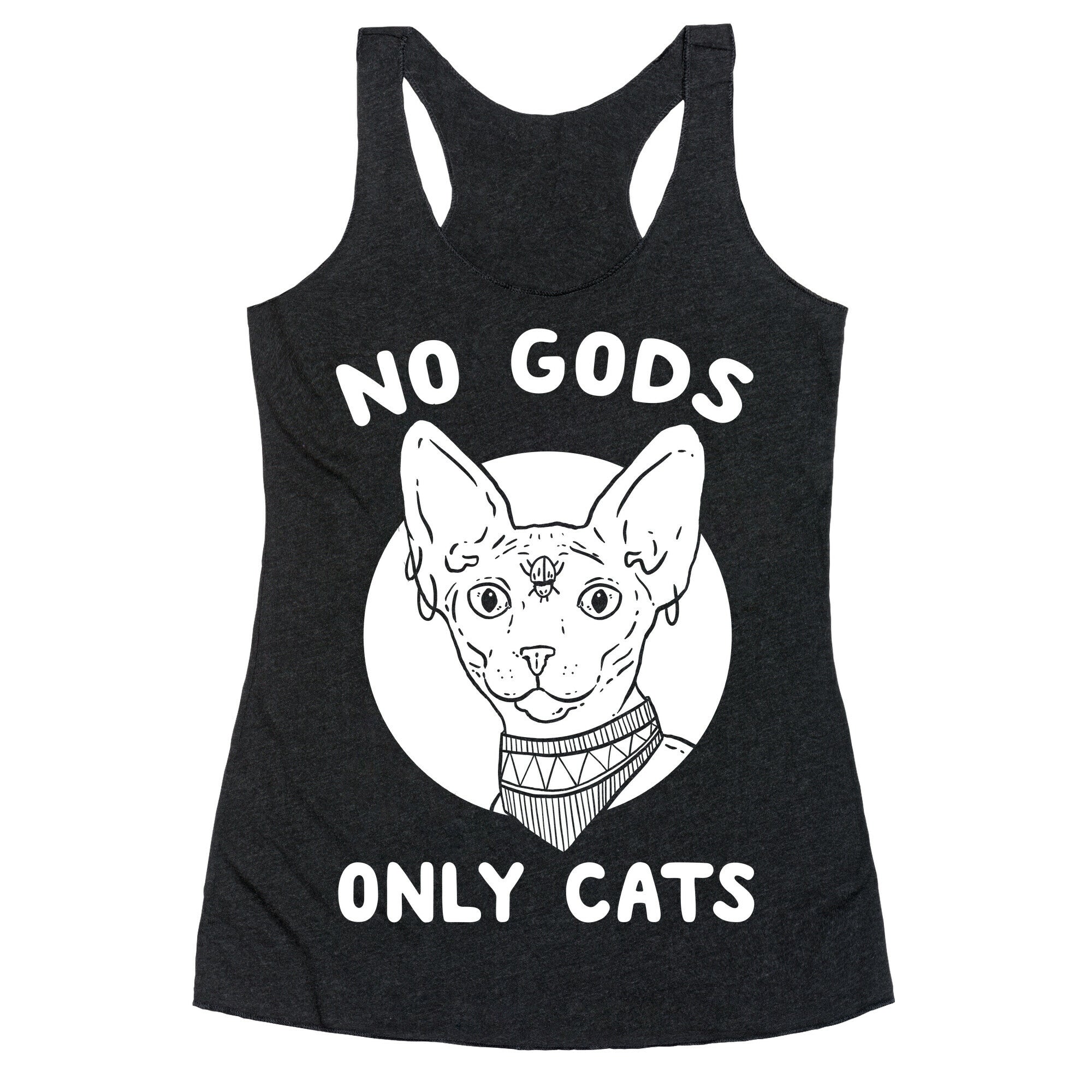 No Gods Only Cats Racerback Tank