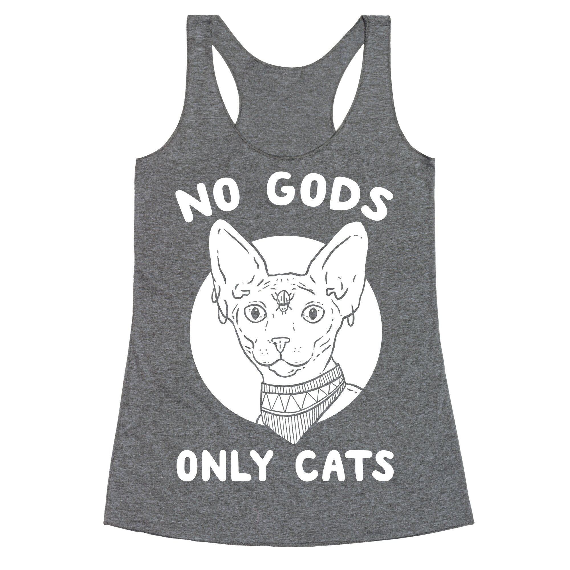 No Gods Only Cats Racerback Tank