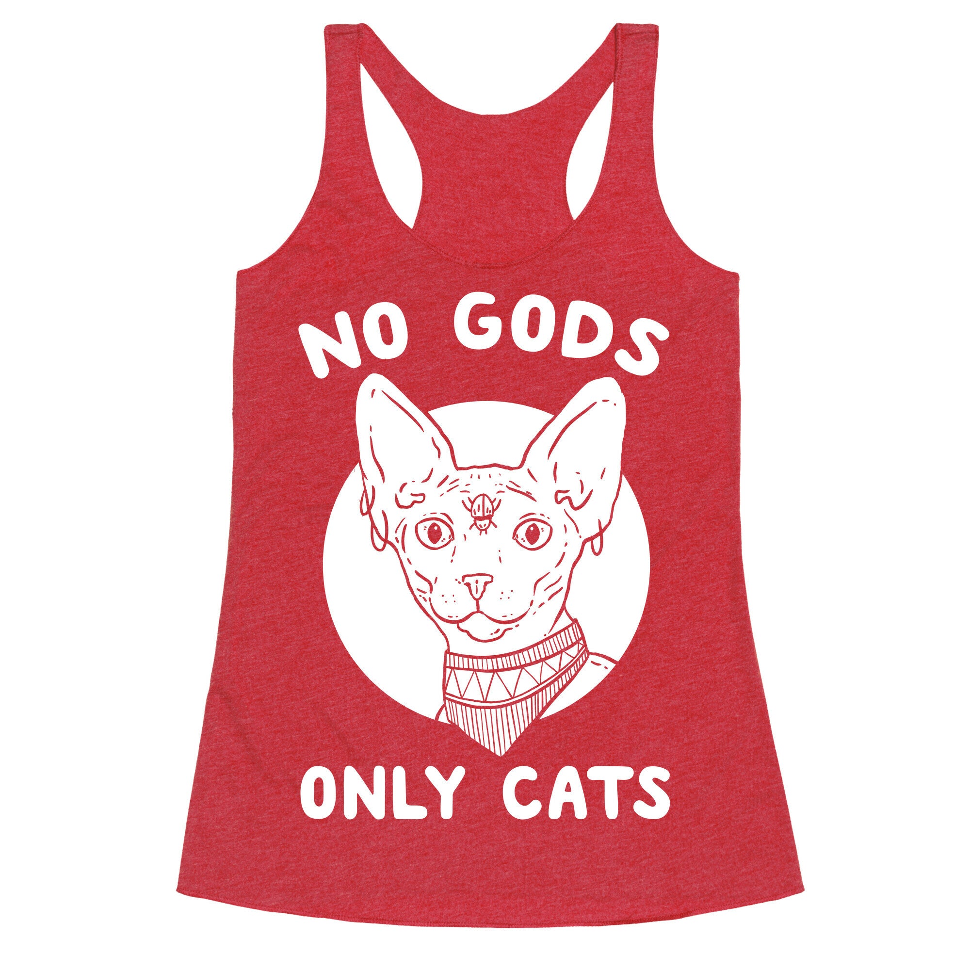No Gods Only Cats Racerback Tank