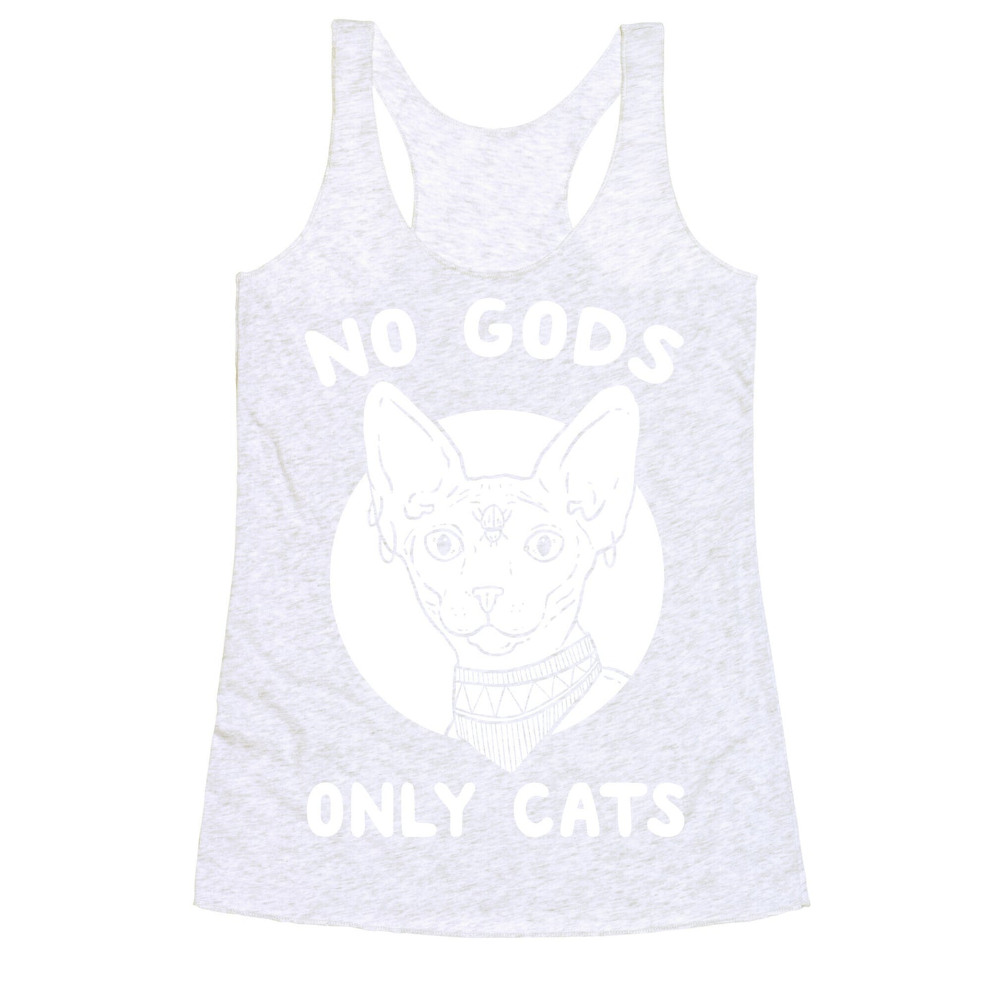 No Gods Only Cats Racerback Tank