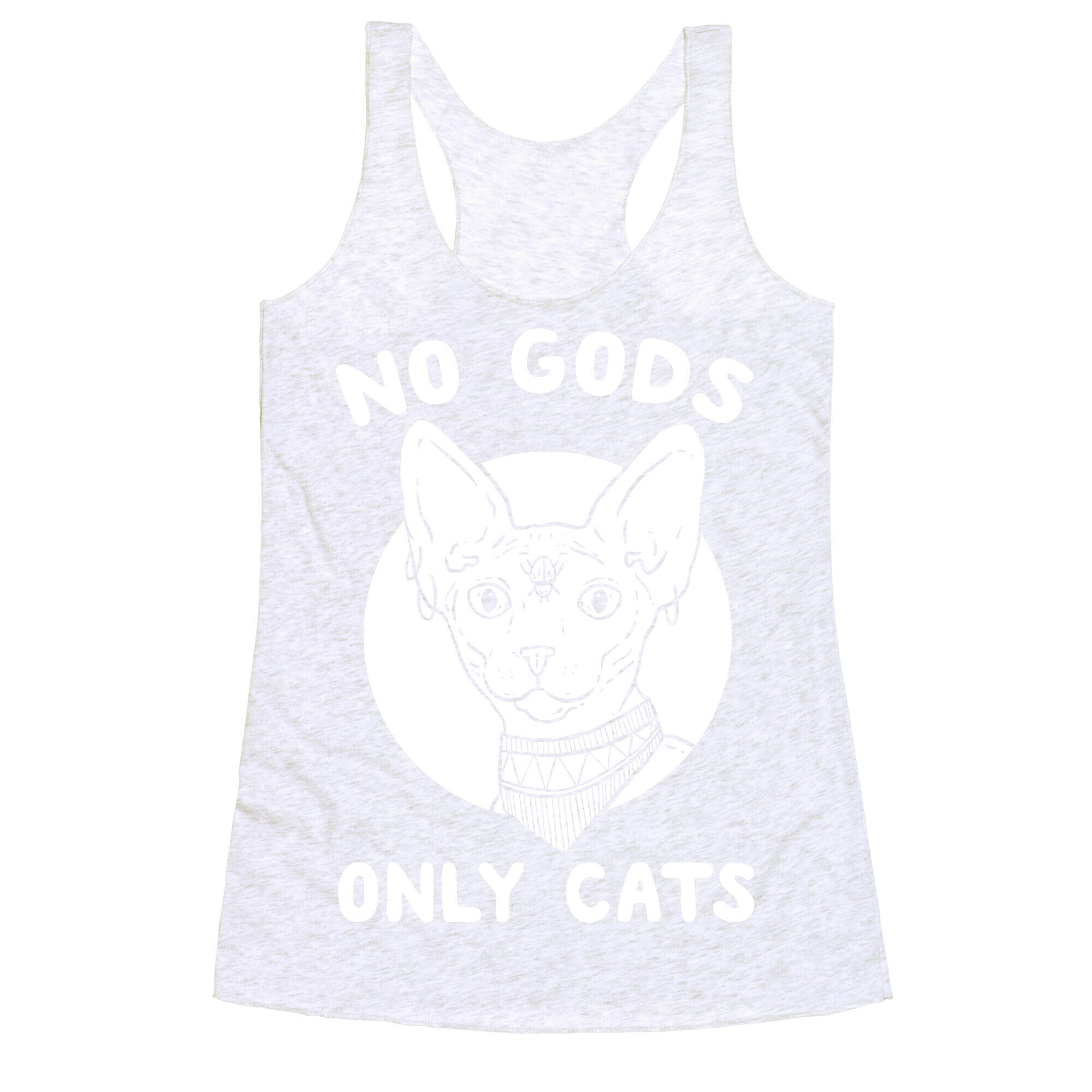 No Gods Only Cats Racerback Tank