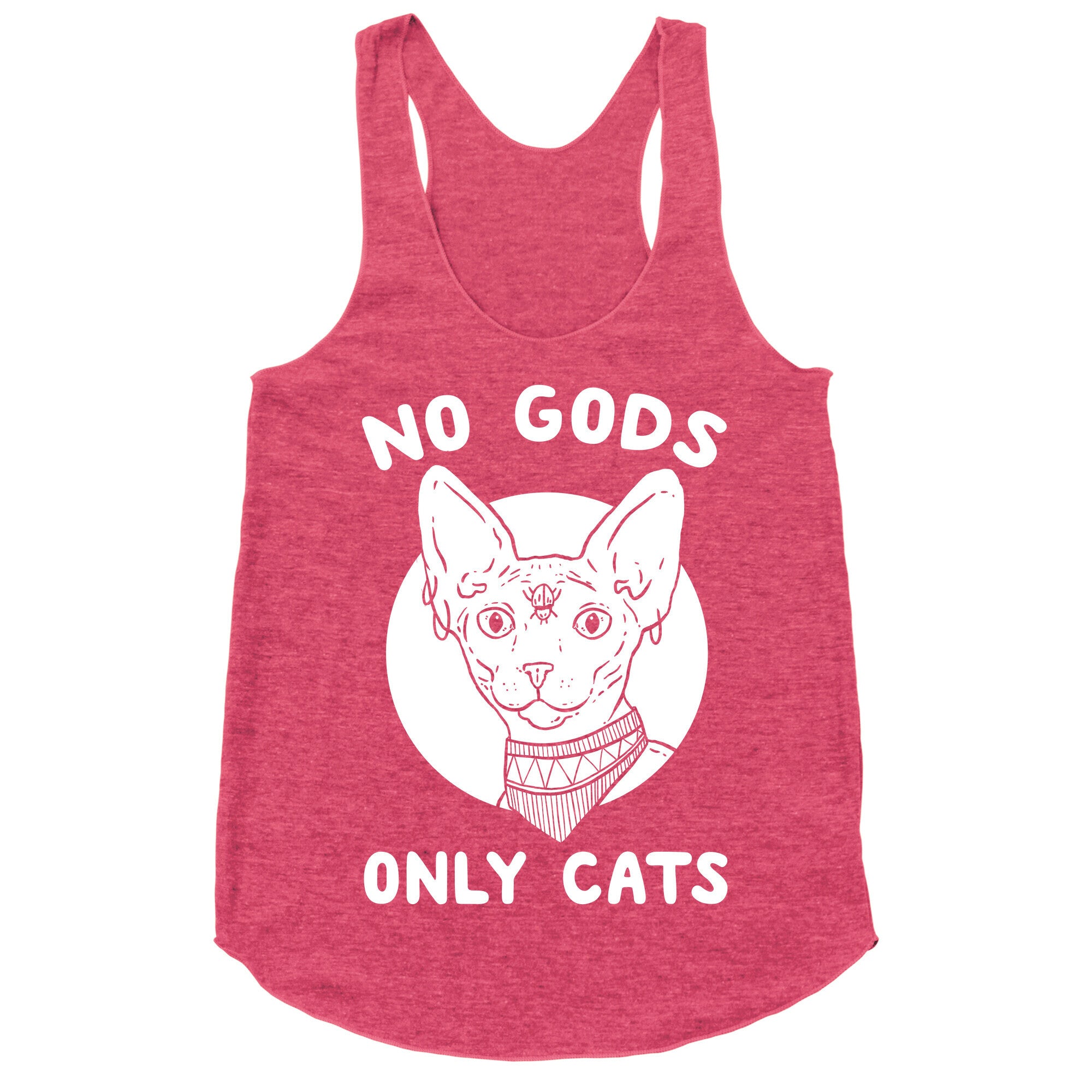 No Gods Only Cats Racerback Tank