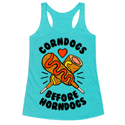 Corndogs Before Horndogs Racerback Tank