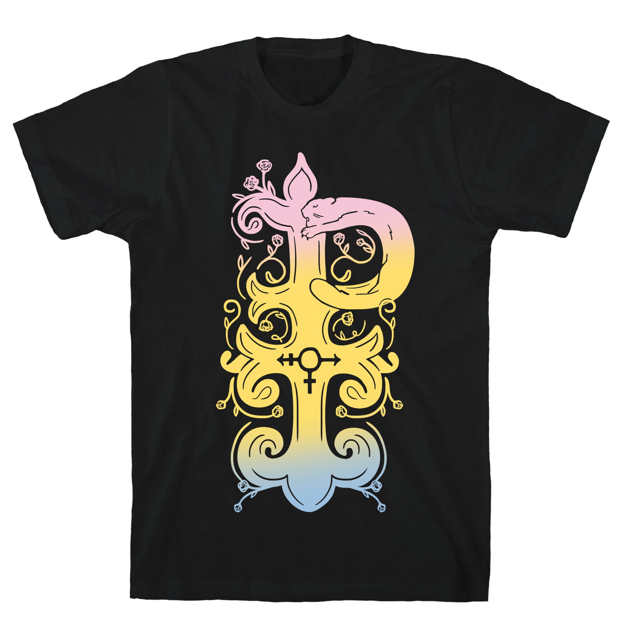 Pansexual Pride Monogram T-Shirt
