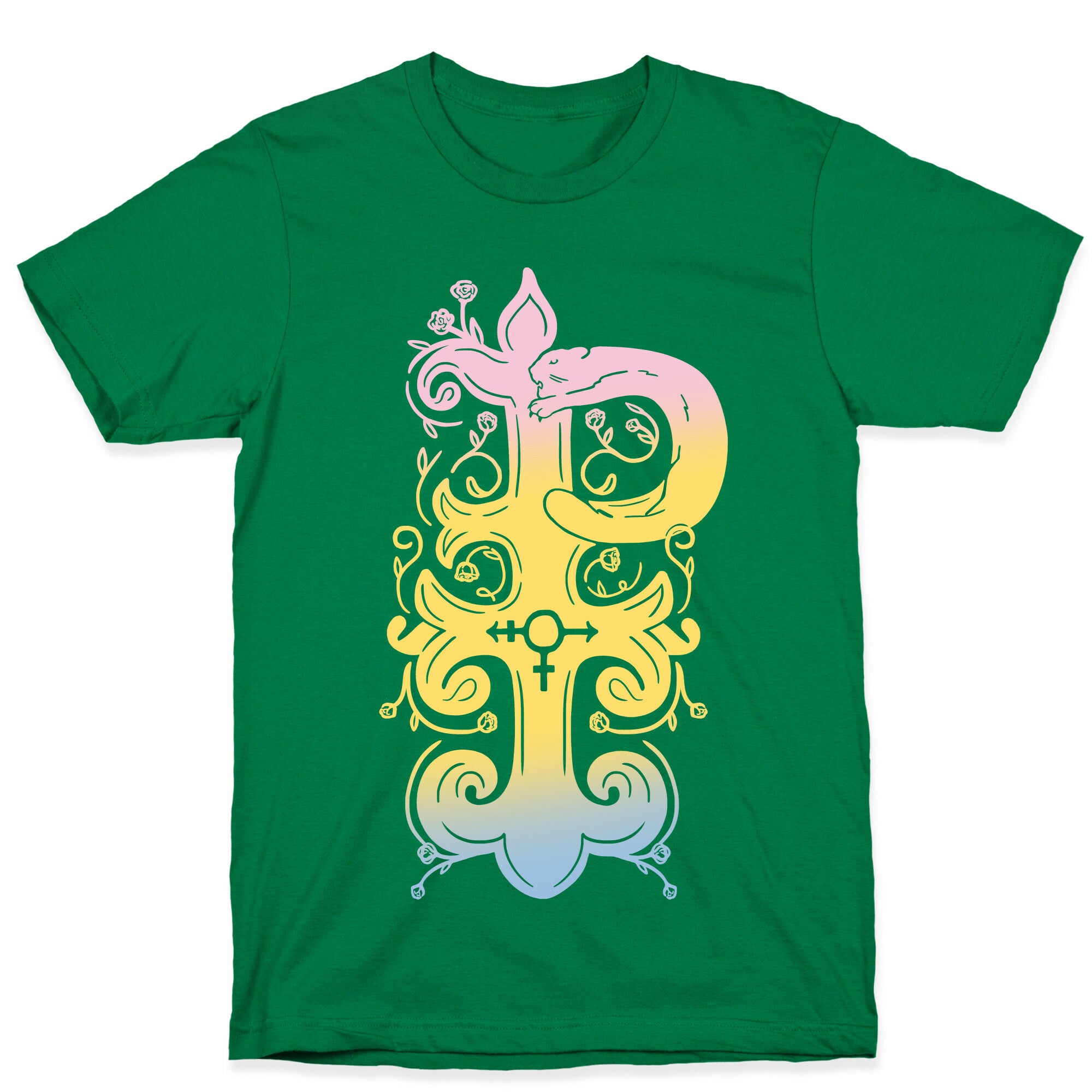 Pansexual Pride Monogram T-Shirt