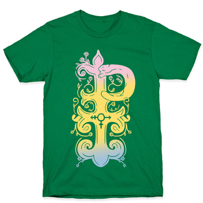 Pansexual Pride Monogram T-Shirt