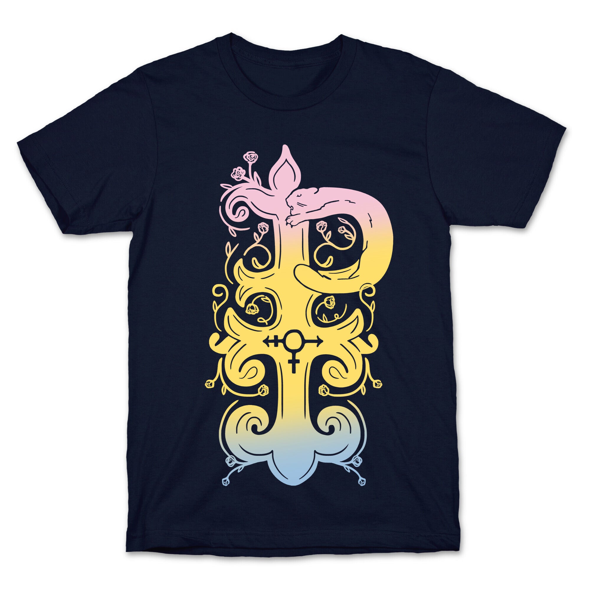 Pansexual Pride Monogram T-Shirt