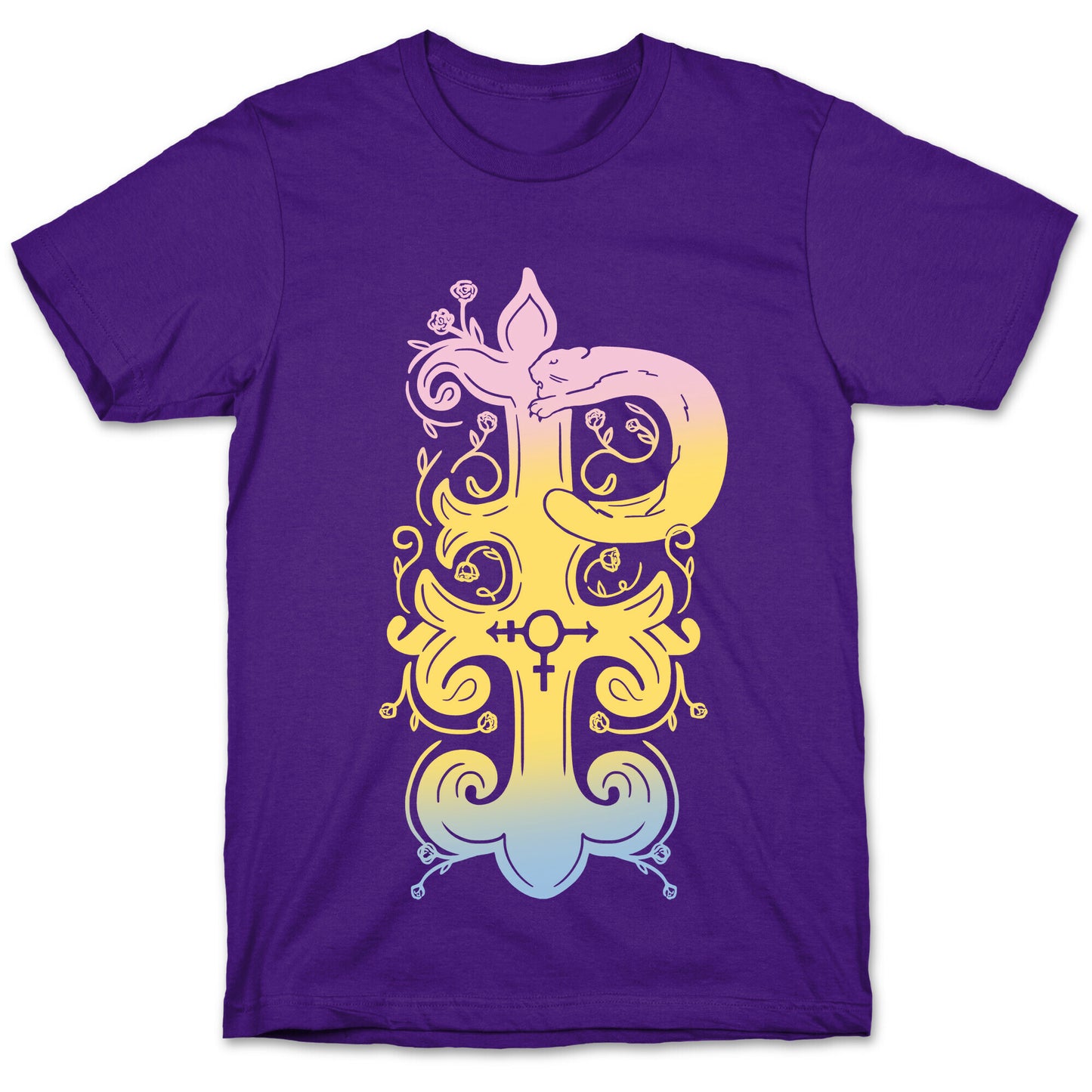 Pansexual Pride Monogram T-Shirt