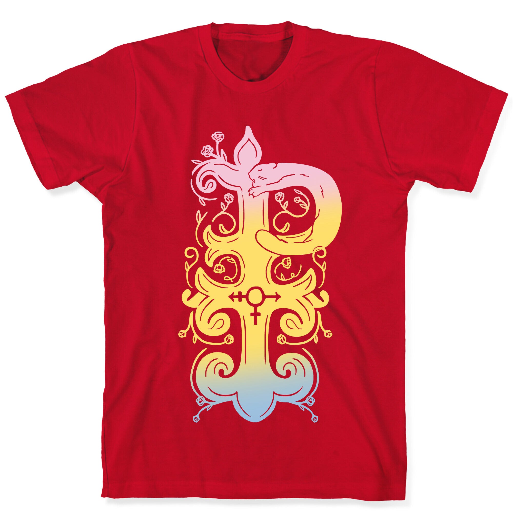 Pansexual Pride Monogram T-Shirt