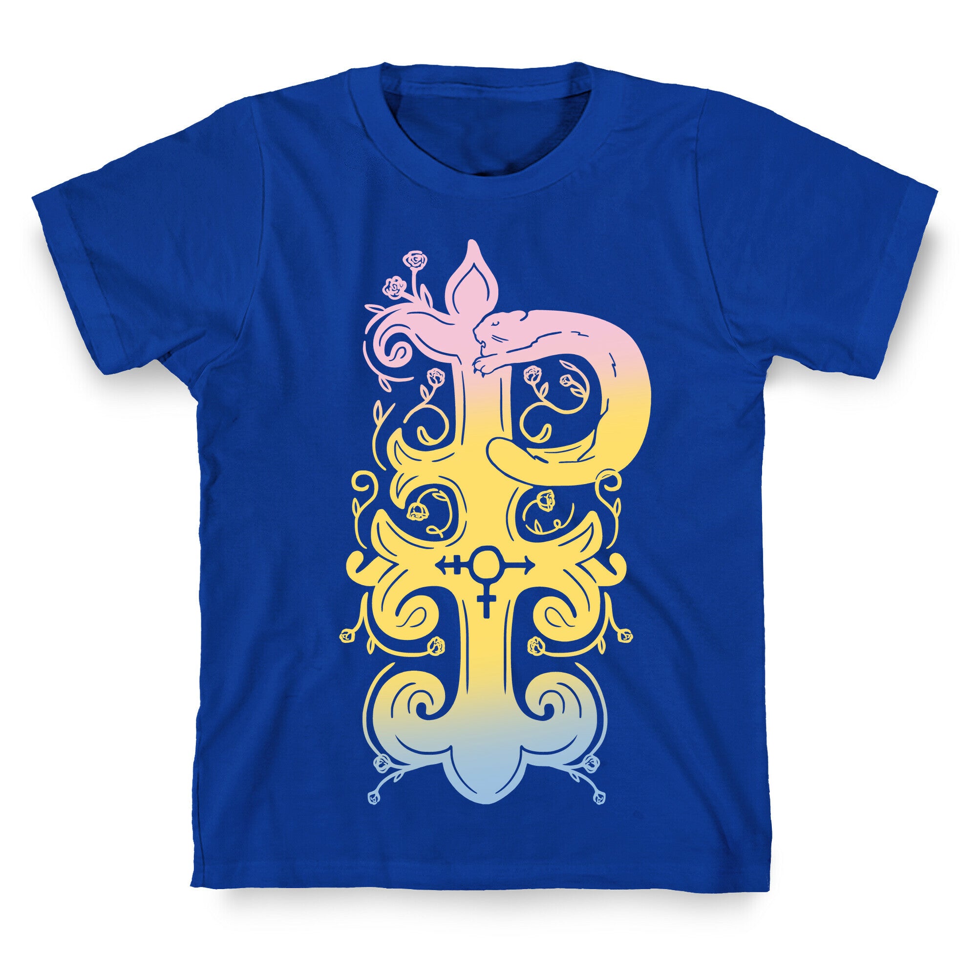 Pansexual Pride Monogram T-Shirt