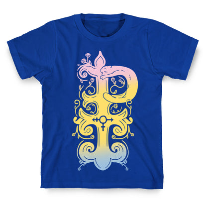 Pansexual Pride Monogram T-Shirt