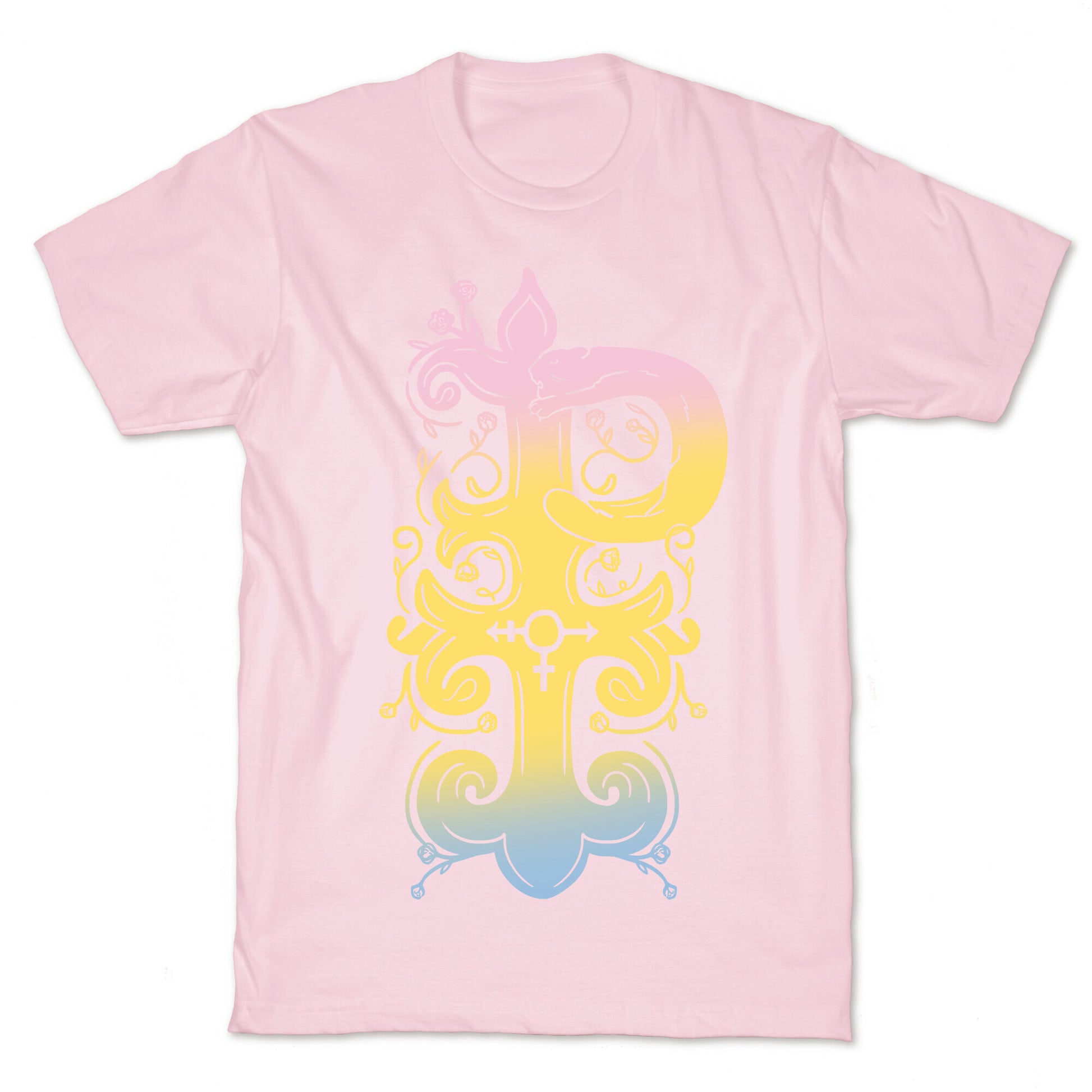 Pansexual Pride Monogram T-Shirt