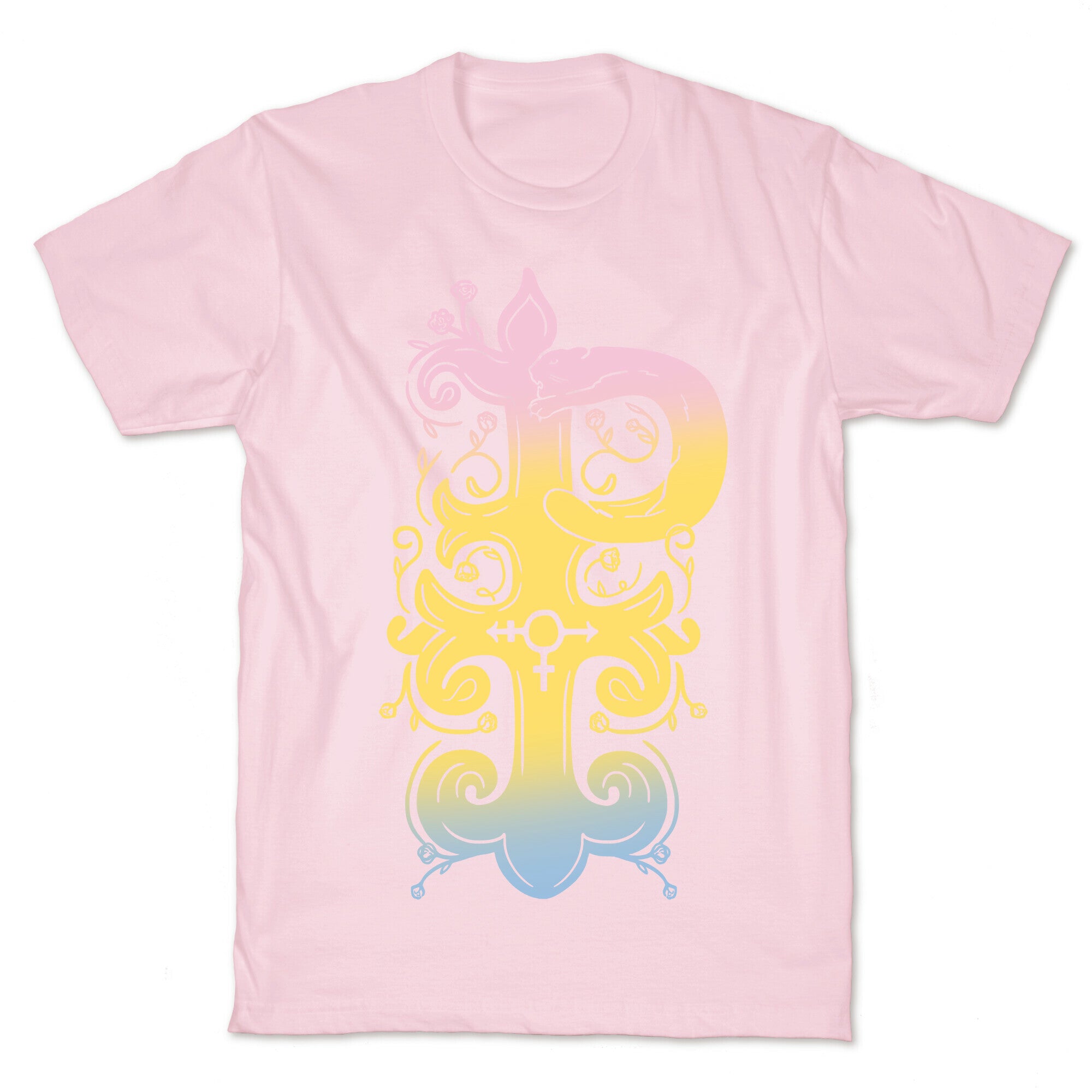 Pansexual Pride Monogram T-Shirt