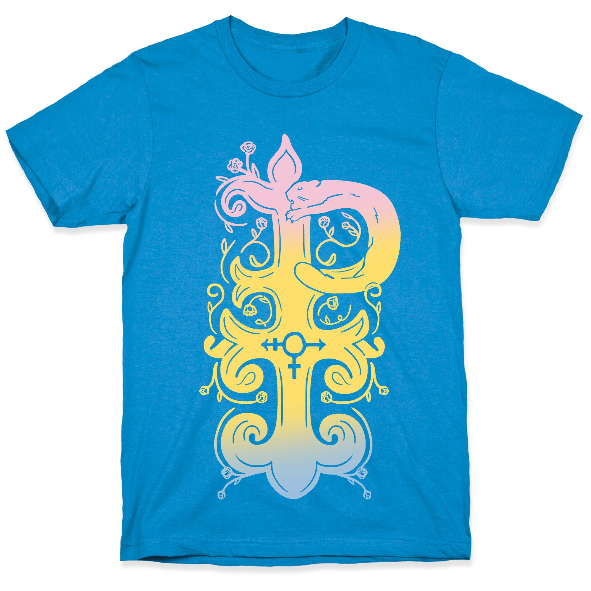 Pansexual Pride Monogram T-Shirt