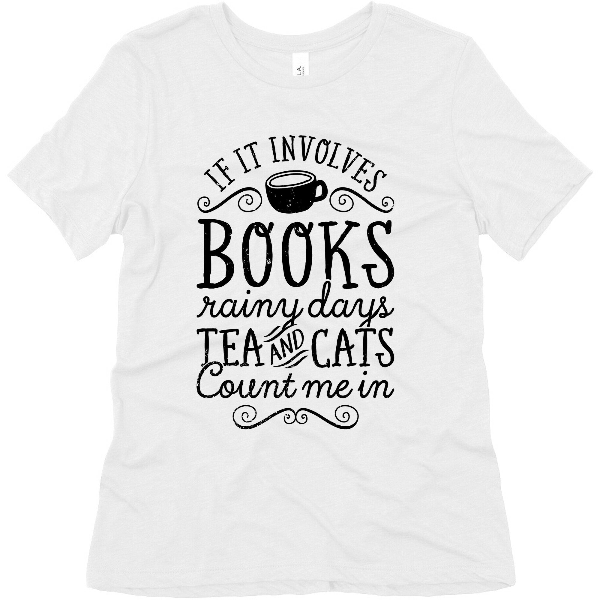 Books, Rainy Days, Tea, and Cats Women's Triblend Tee