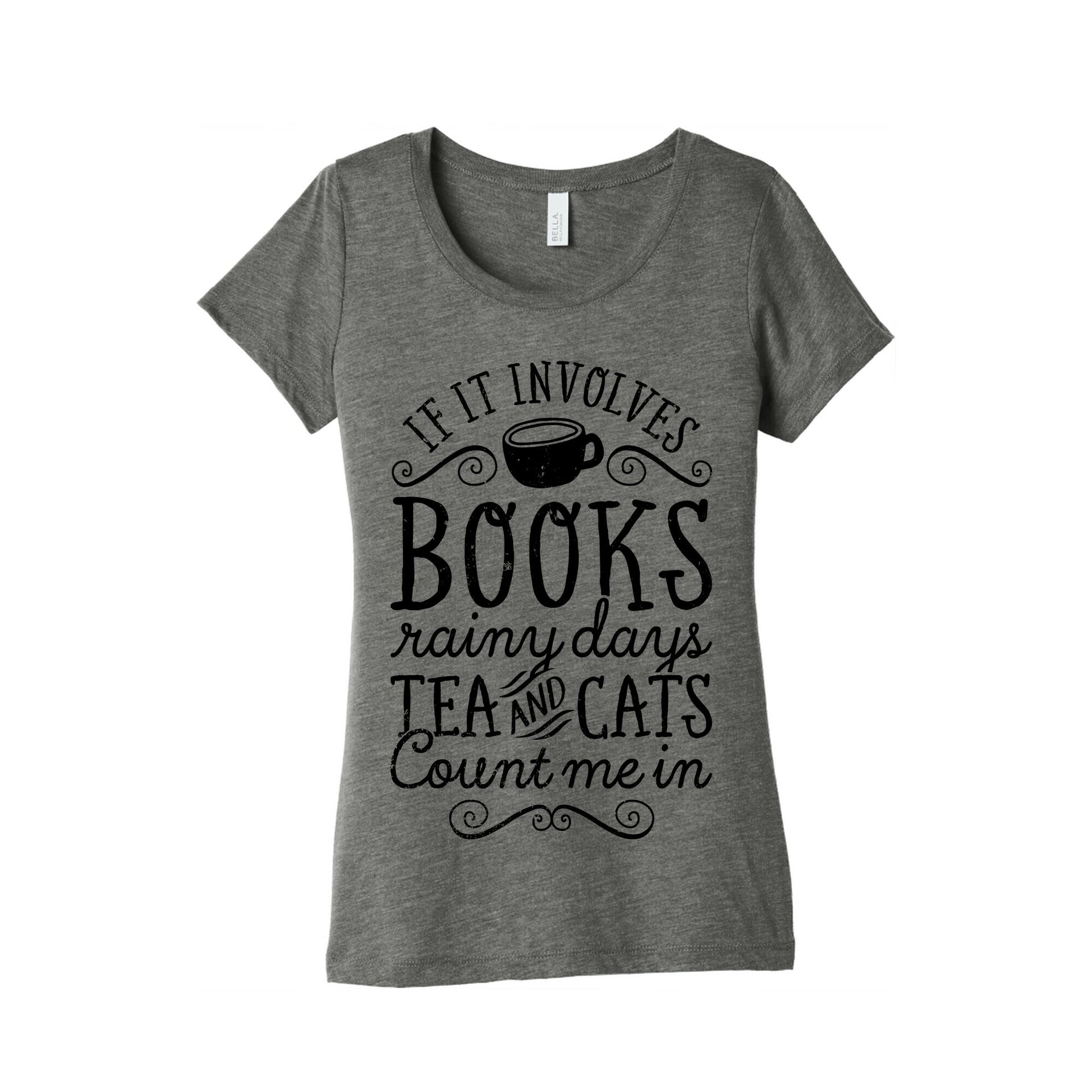 Books, Rainy Days, Tea, and Cats Women's Triblend Tee
