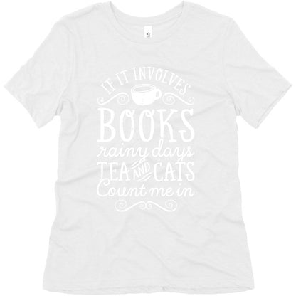 Books, Rainy Days, Tea, and Cats Women's Triblend Tee