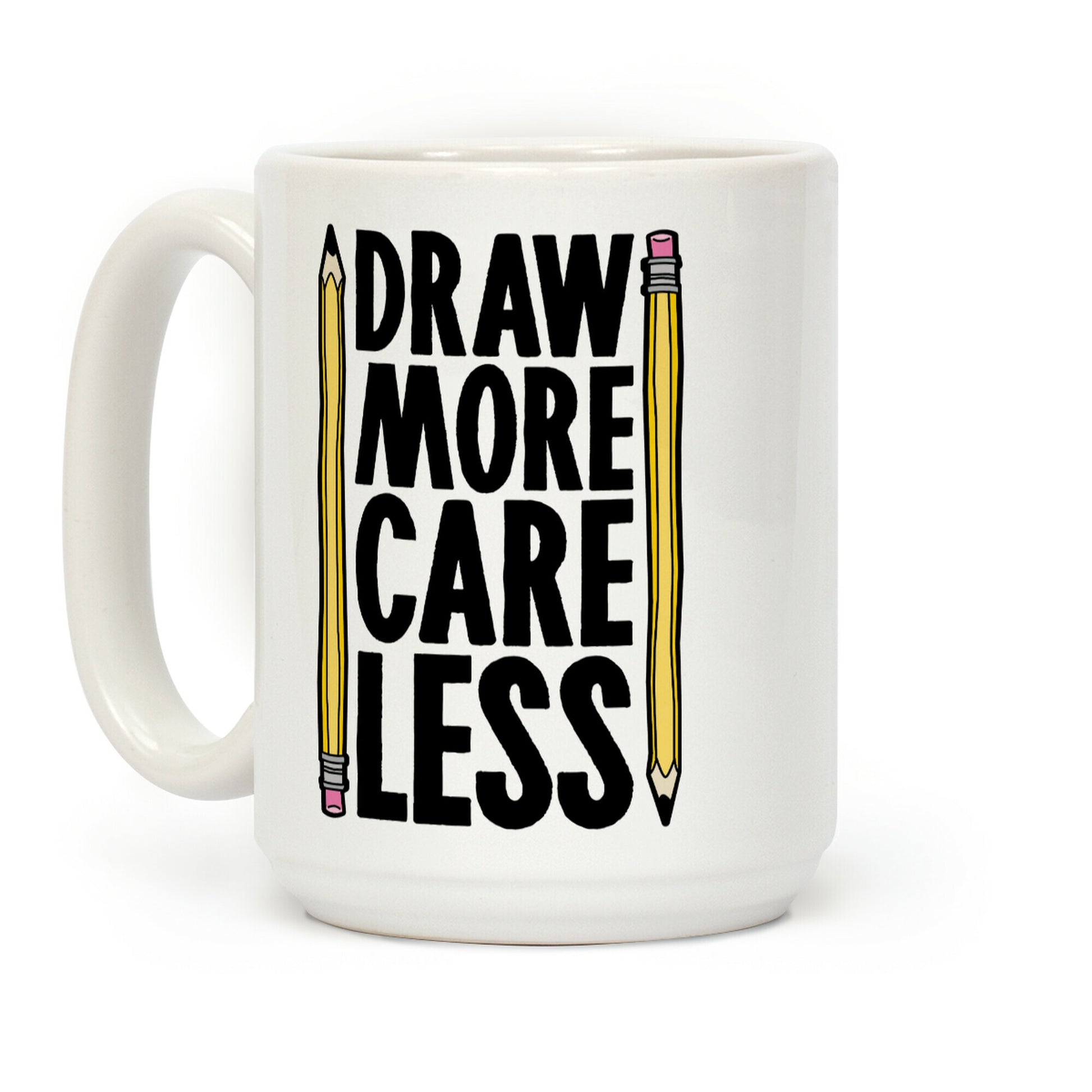 Draw More Care Less Coffee Mug