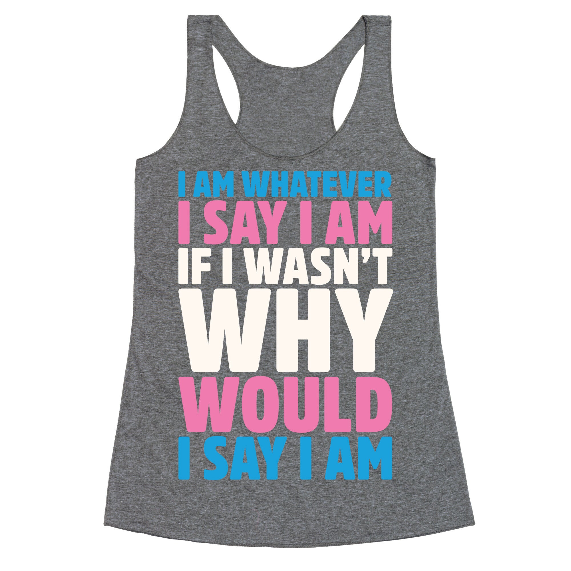 I Am Whatever I Say I Am Racerback Tank
