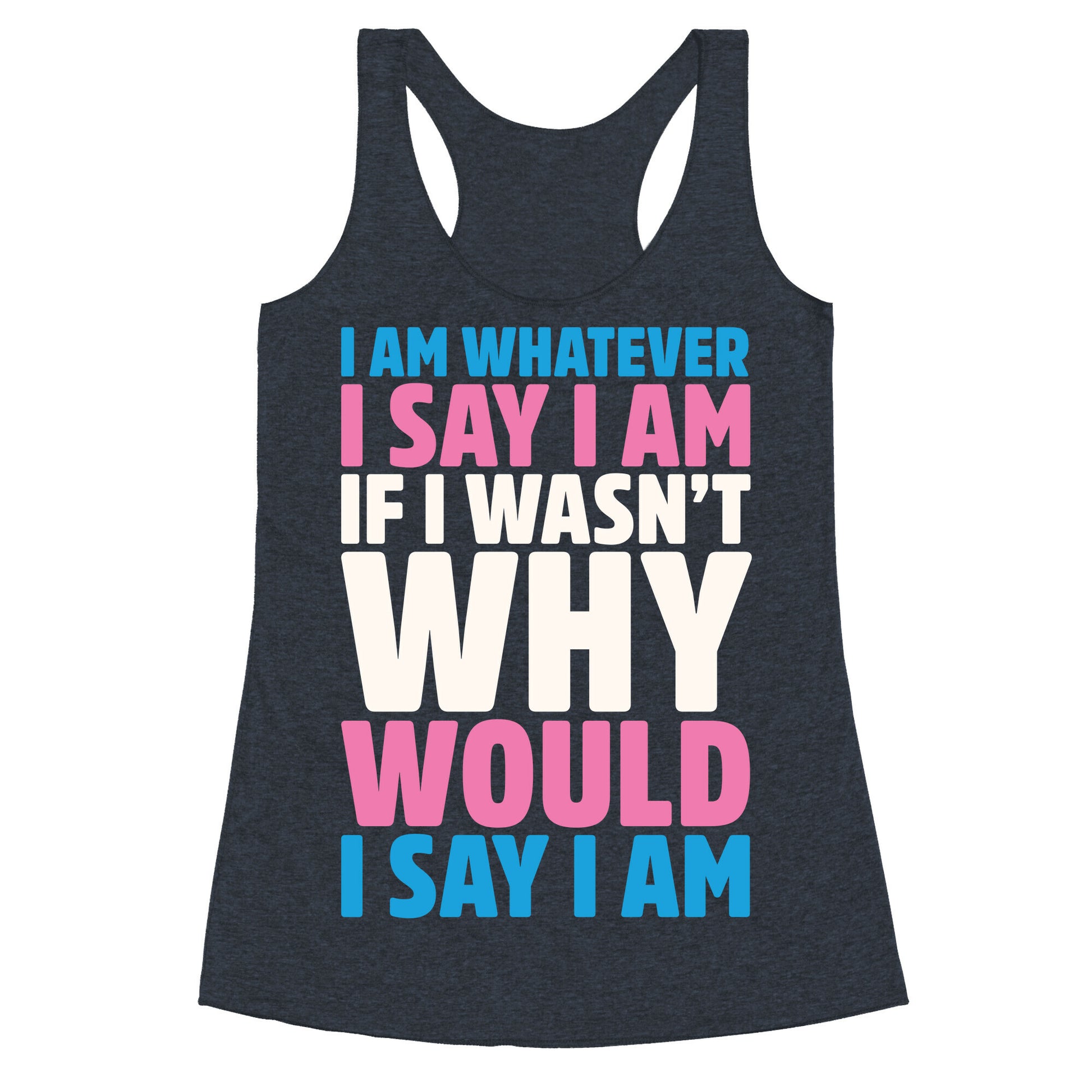 I Am Whatever I Say I Am Racerback Tank