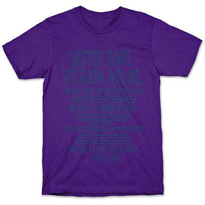 With One Vegan Meal T-Shirt