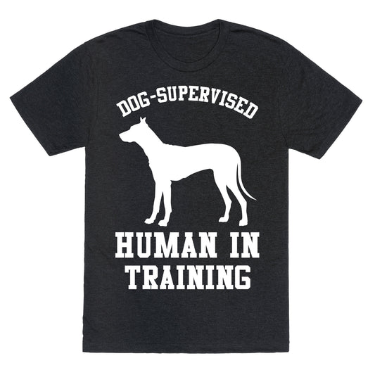 Dog Supervised Human in Training Unisex Triblend Tee