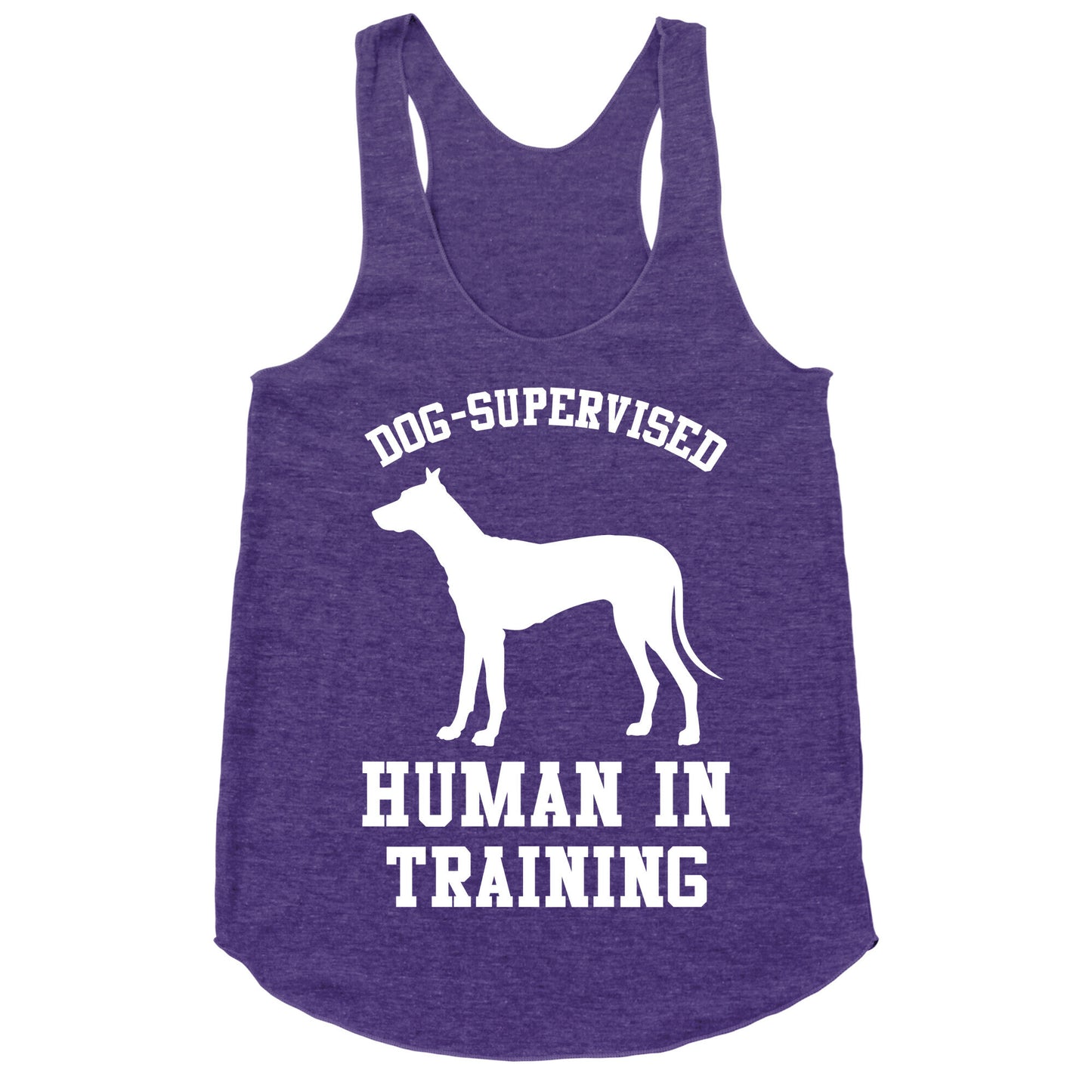 Dog Supervised Human in Training Racerback Tank